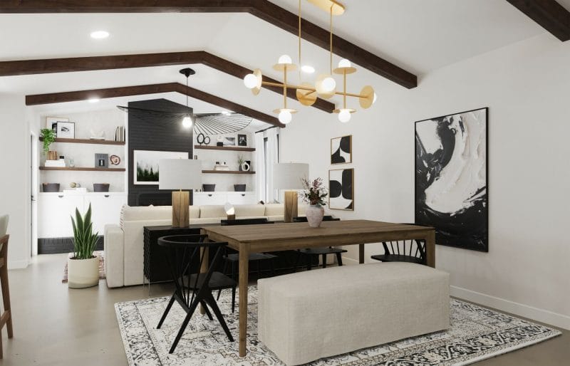 Split Oak Living Room — Interior Design Project in San Francisco Bay Area
